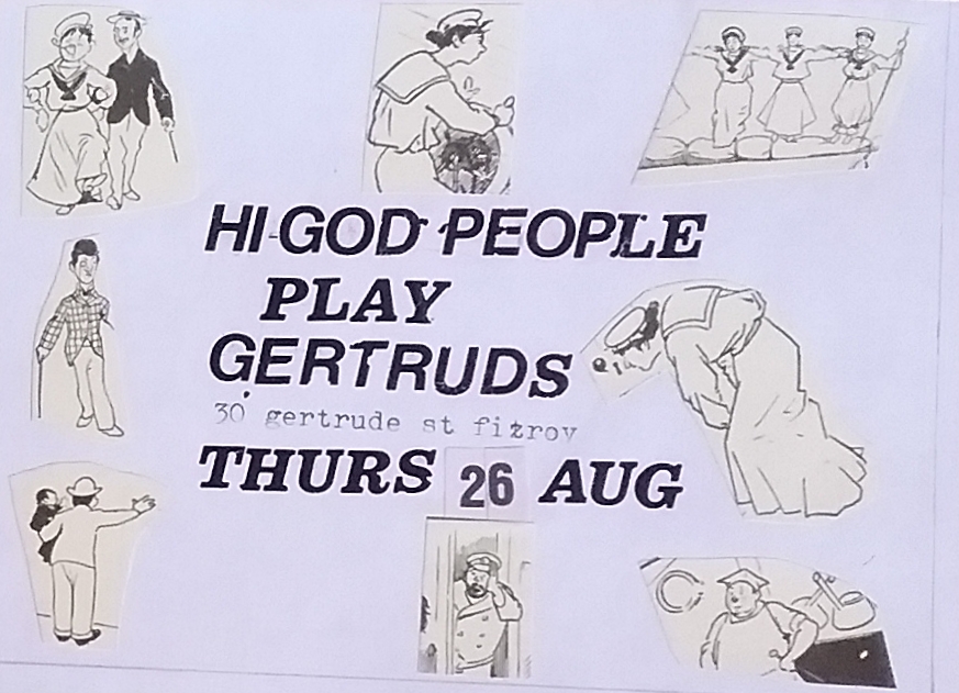 HGP flyer: live at Gertrudes