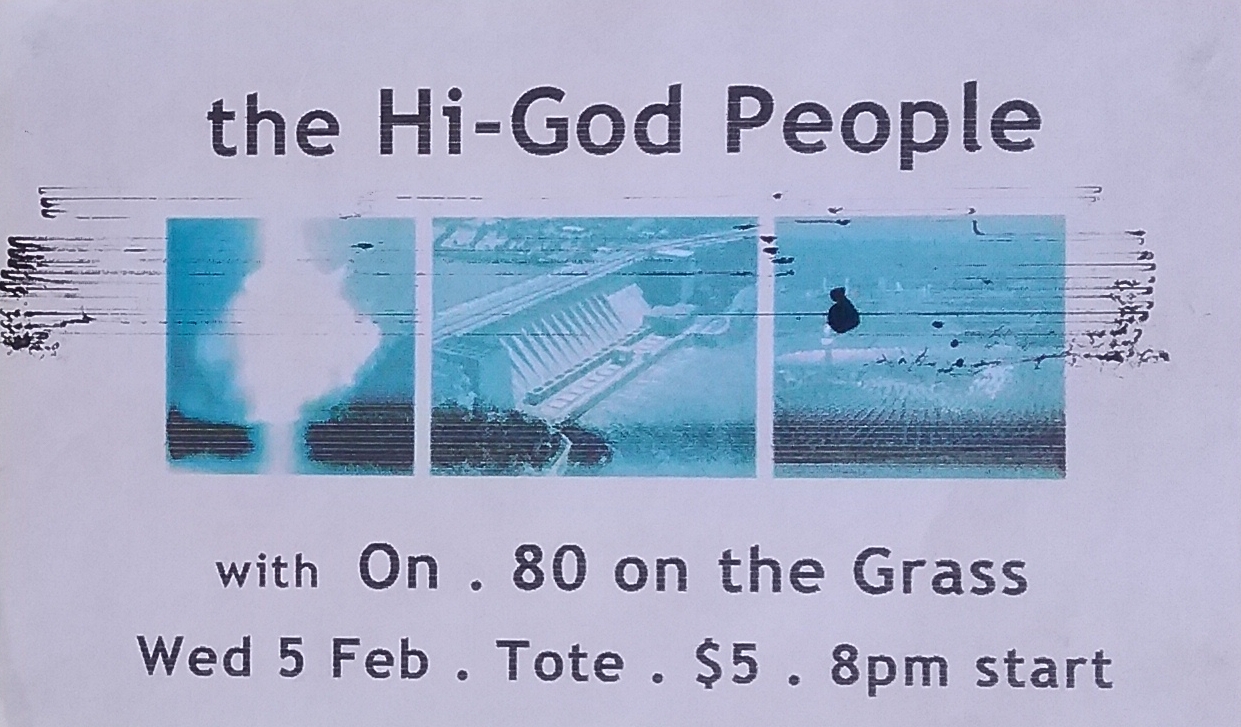 HGP flyer: live at The Tote